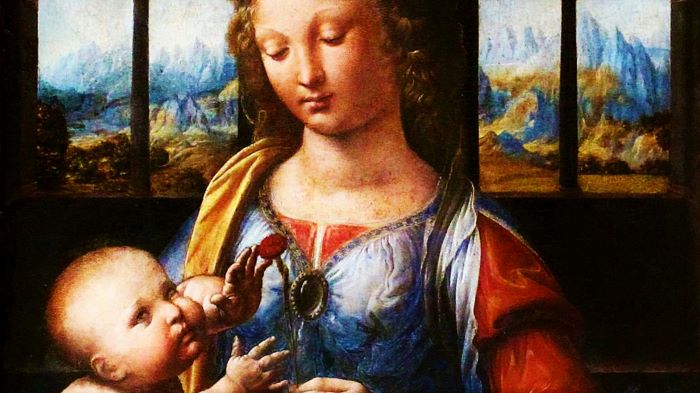 レオナルド・ダ・ヴィンチ「カーネーションを持つ聖母」