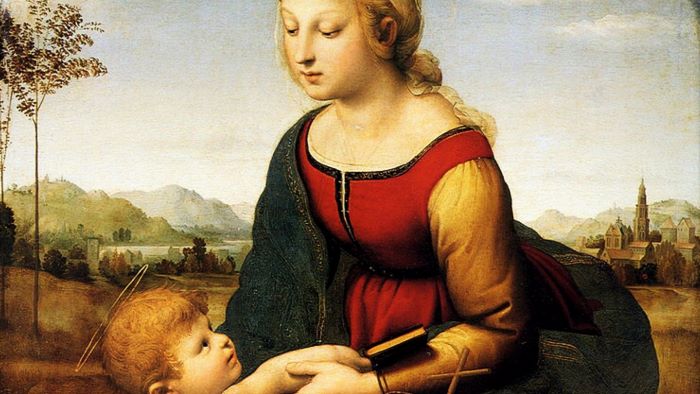 ラファエロ「聖母子と幼き洗礼者聖ヨハネ」