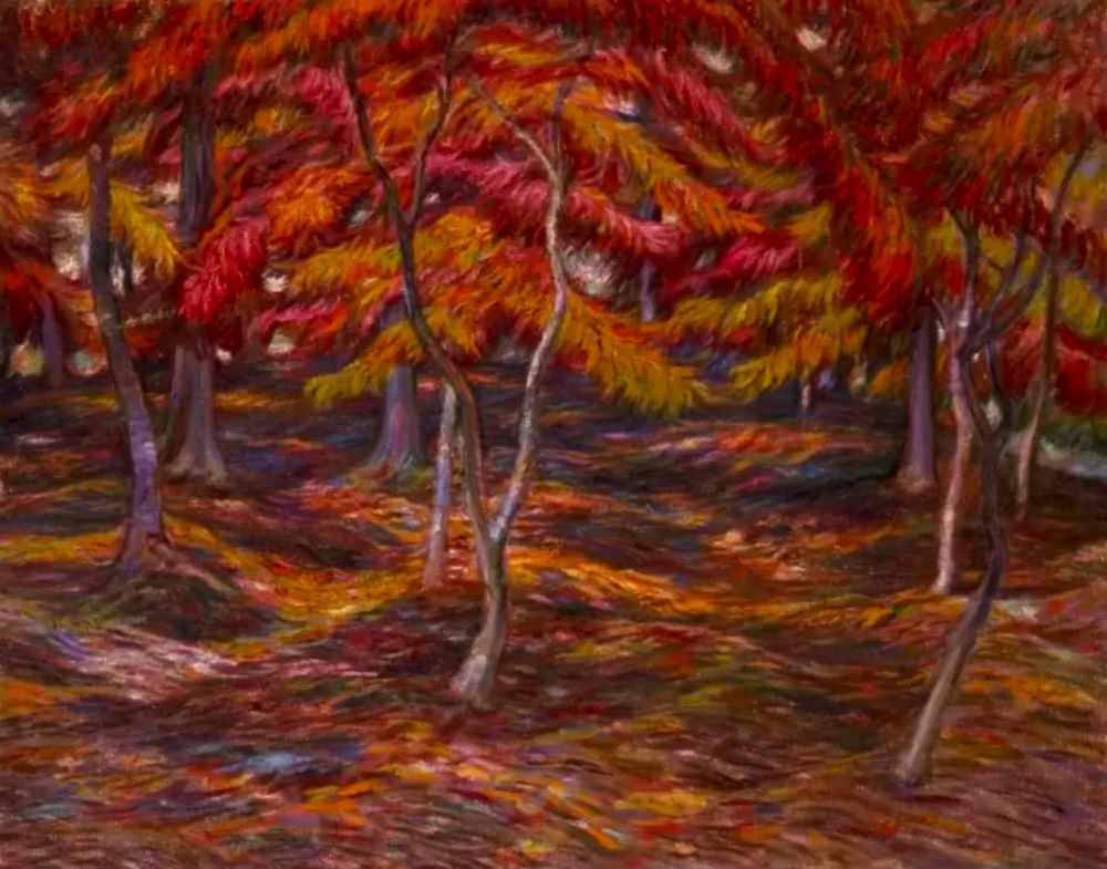 松田諦晶「櫨紅葉(音羽護国寺)」