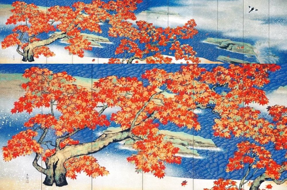 横山大観「紅葉」