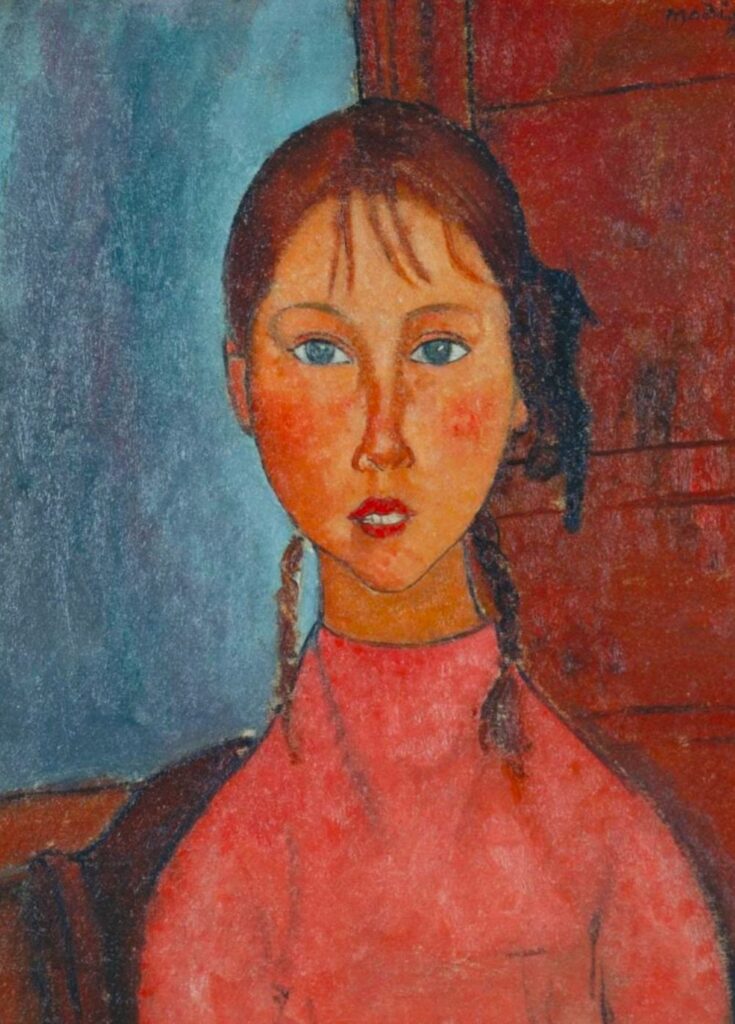 アメデオ・モディリアーニ「おさげ髪の少女」