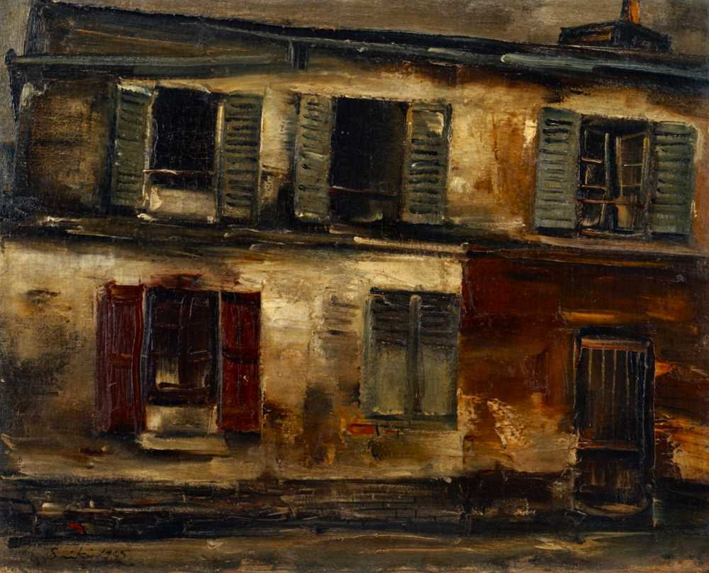 佐伯祐三「窓のある建物」