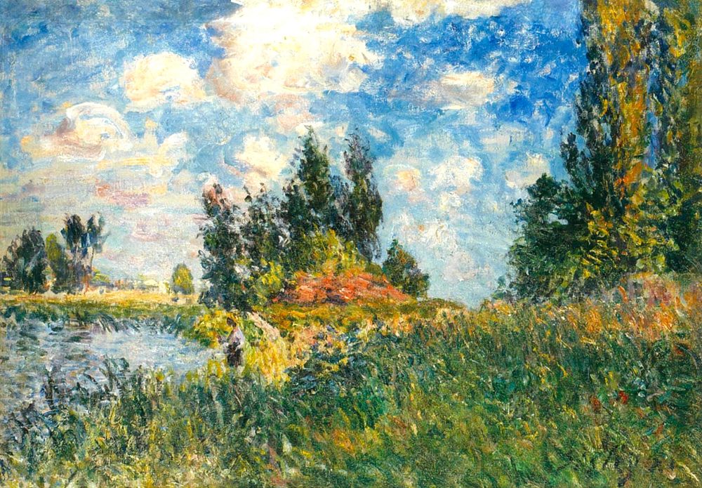 アルフレッド・シスレー「サン・マメスのロワン河畔の風景」